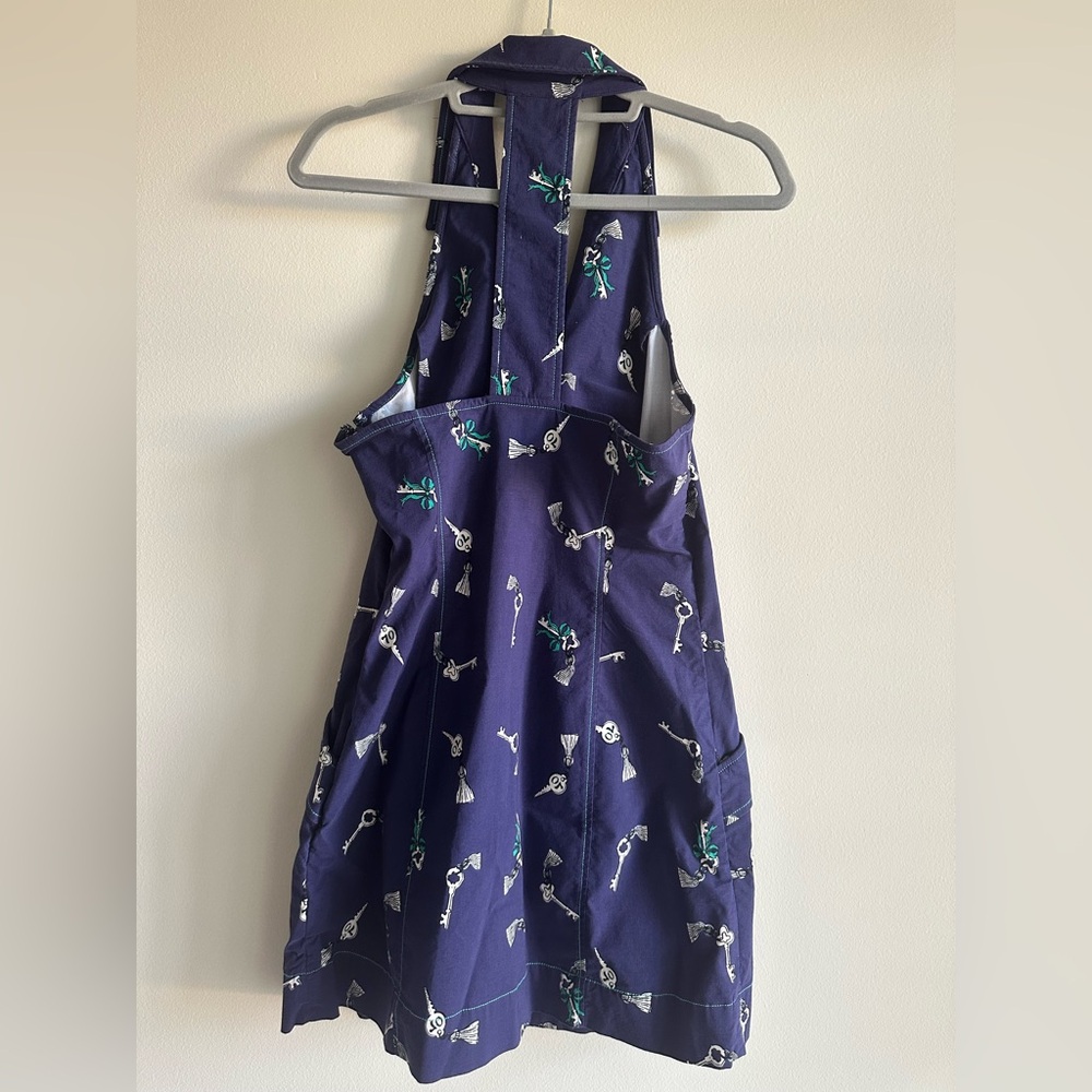 Anthropologie Amelia Collared Mini Dress by Maeve Mini Collared Key Print Size M - Picture 3 of 8